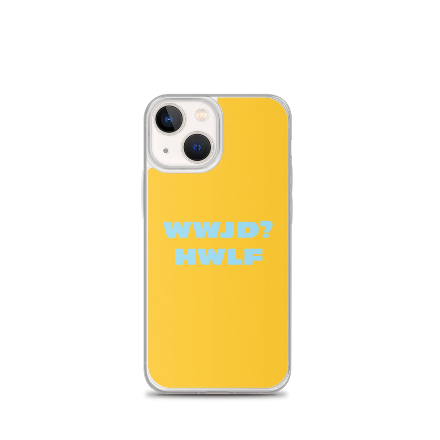 iPhone® Cases – WWJD? HWLF (gold/blue; available for most models)