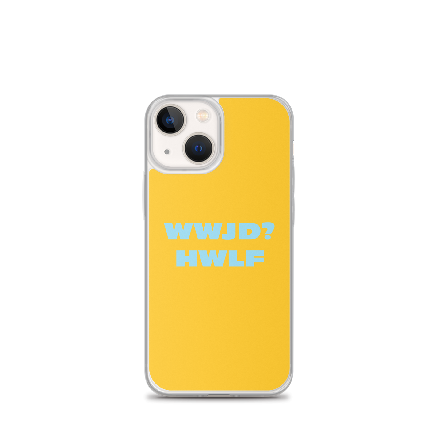 iPhone® Cases – WWJD? HWLF (gold/blue; available for most models)