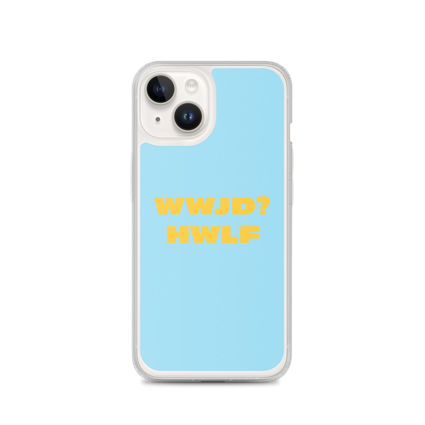 iPhone® Cases – WWJD? HWLF (blue/gold; available for most models)