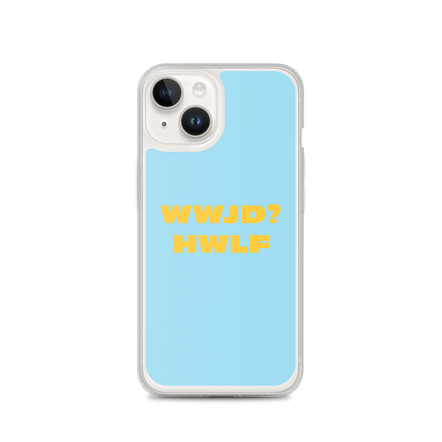 iPhone® Cases – WWJD? HWLF (blue/gold; available for most models)