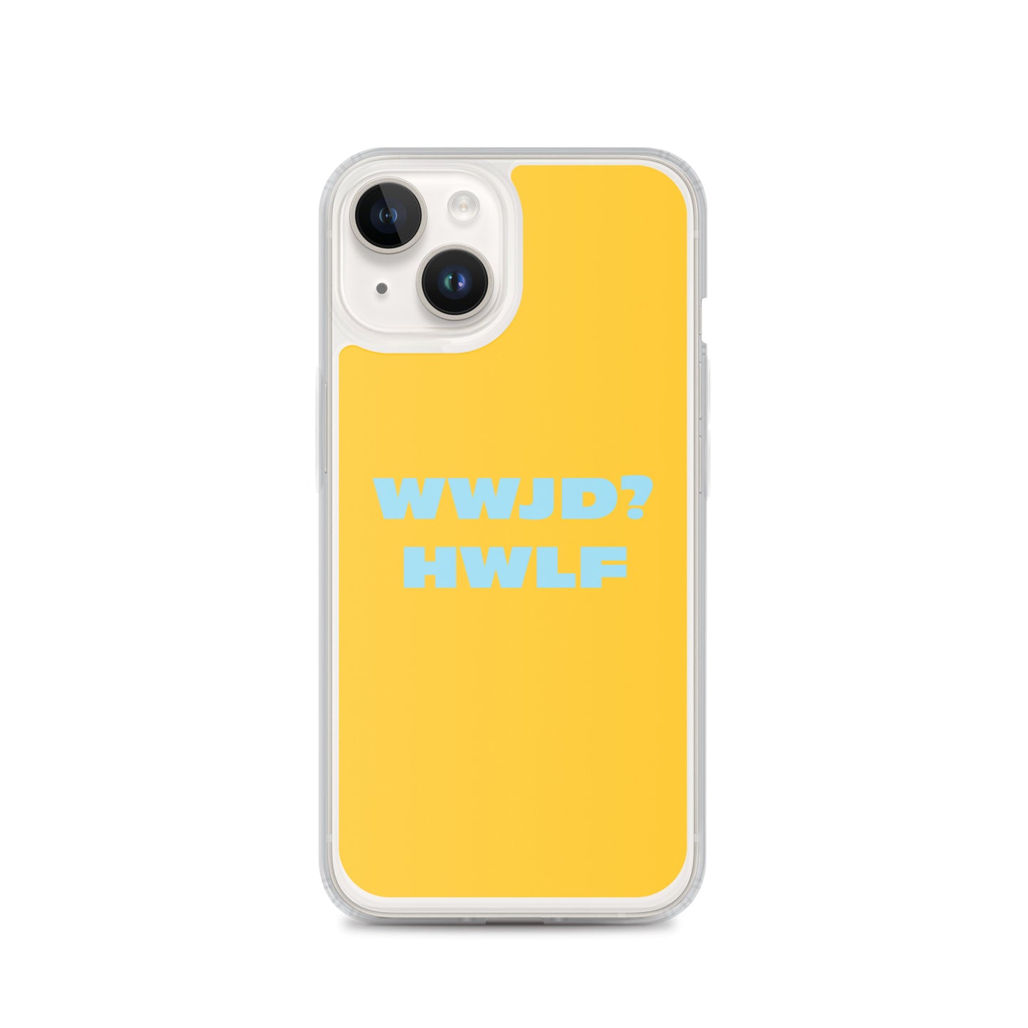 iPhone® Cases – WWJD? HWLF (gold/blue; available for most models)