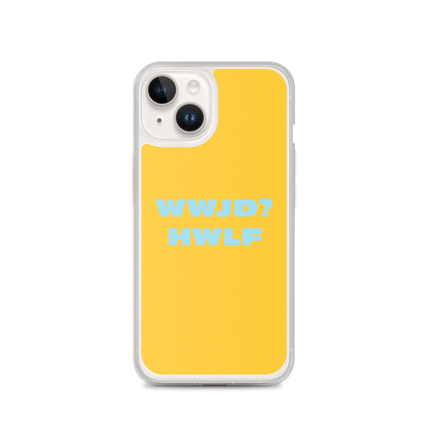 iPhone® Cases – WWJD? HWLF (gold/blue; available for most models)