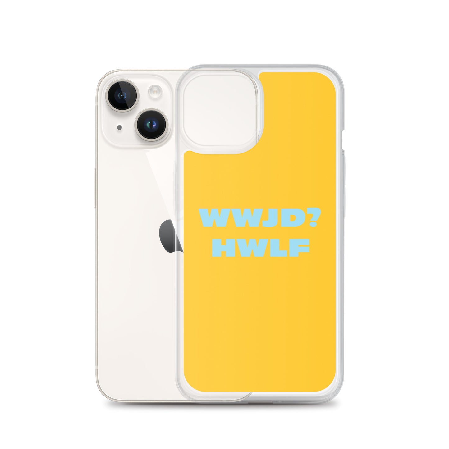 iPhone® Cases – WWJD? HWLF (gold/blue; available for most models)