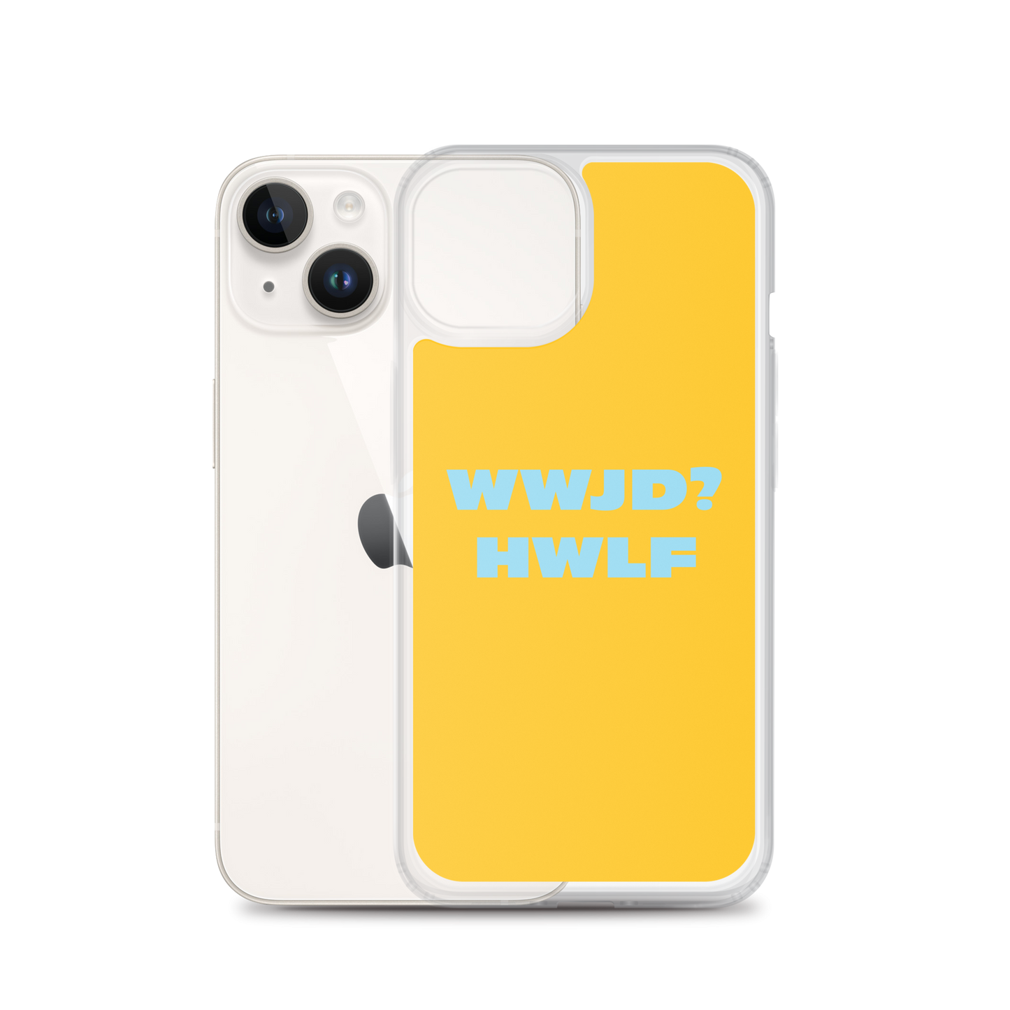 iPhone® Cases – WWJD? HWLF (gold/blue; available for most models)