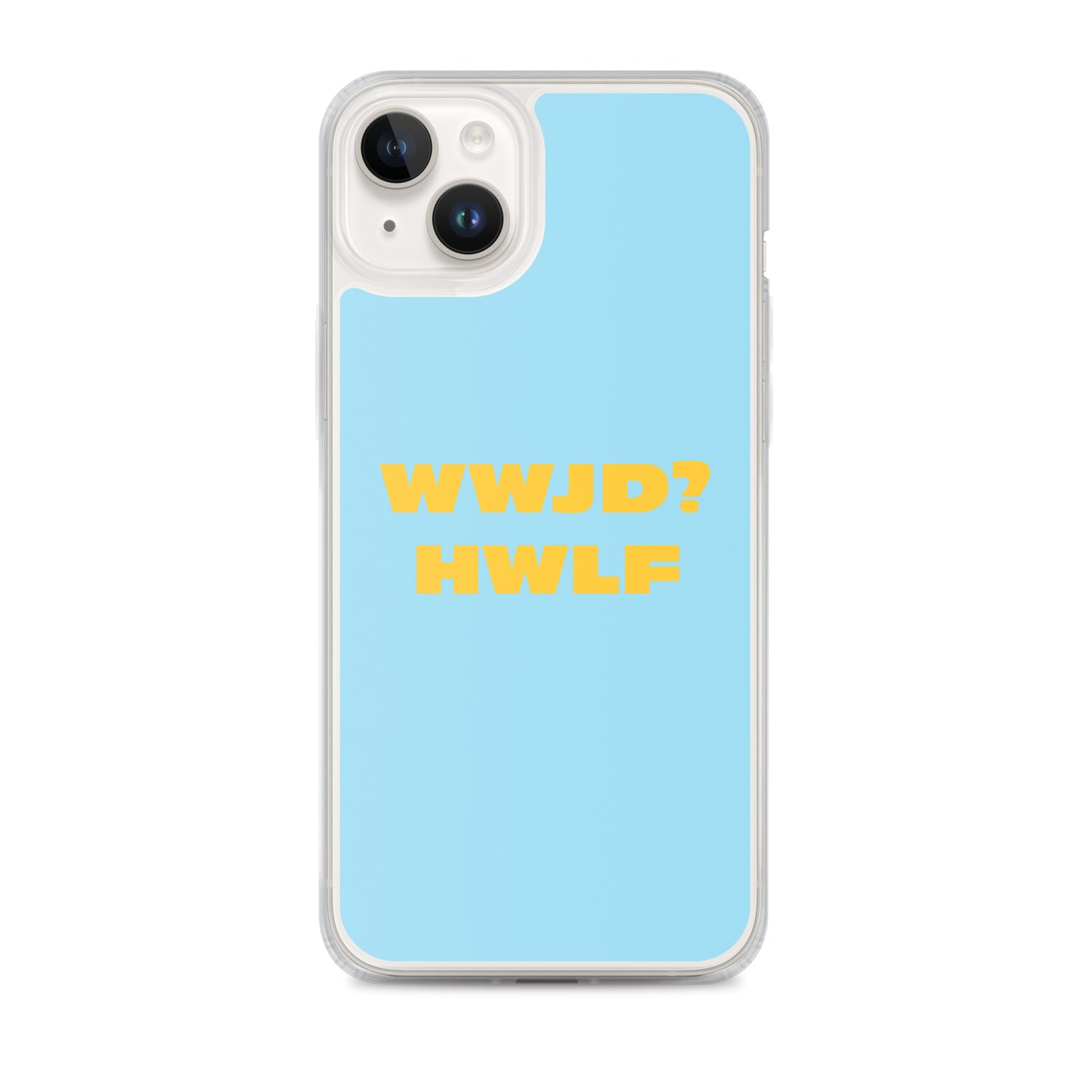 iPhone® Cases – WWJD? HWLF (blue/gold; available for most models)