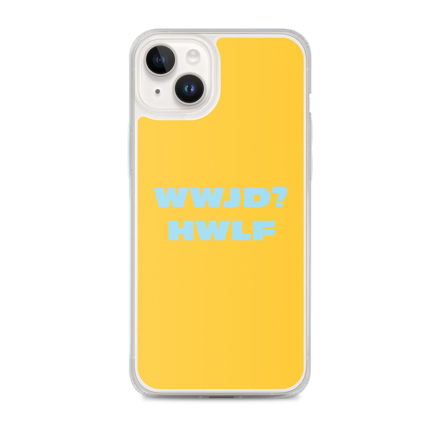 iPhone® Cases – WWJD? HWLF (gold/blue; available for most models)