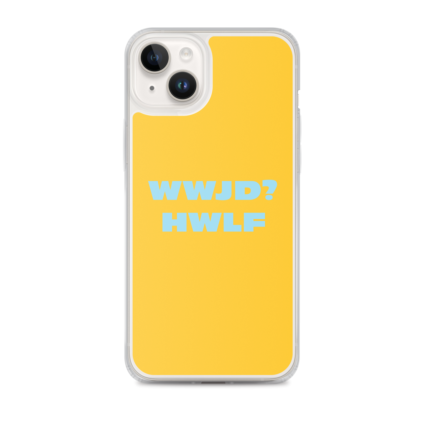 iPhone® Cases – WWJD? HWLF (gold/blue; available for most models)