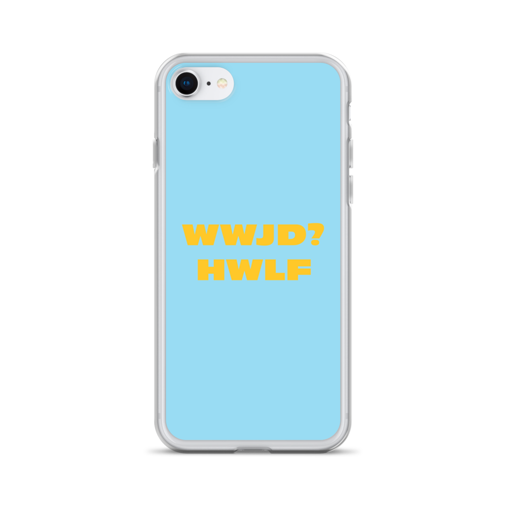 iPhone® Cases – WWJD? HWLF (blue/gold; available for most models)