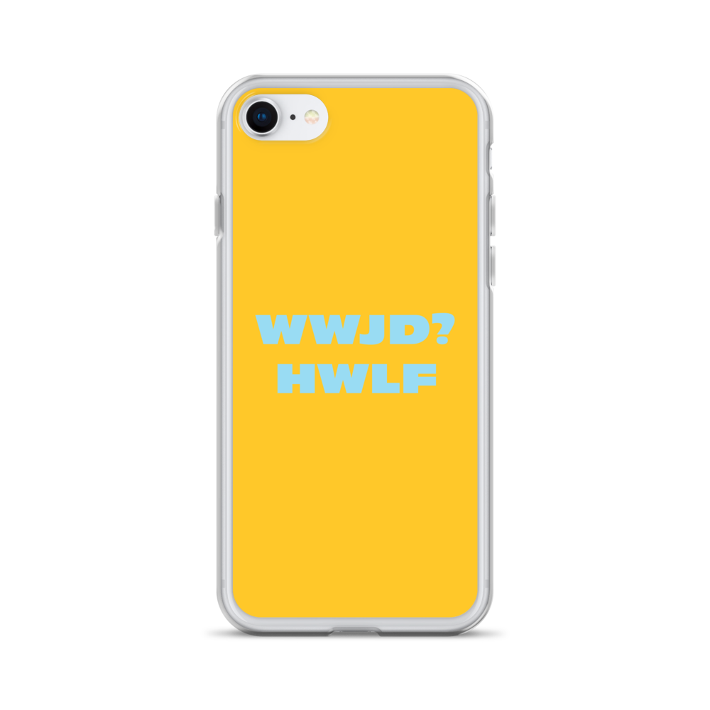 iPhone® Cases – WWJD? HWLF (gold/blue; available for most models)