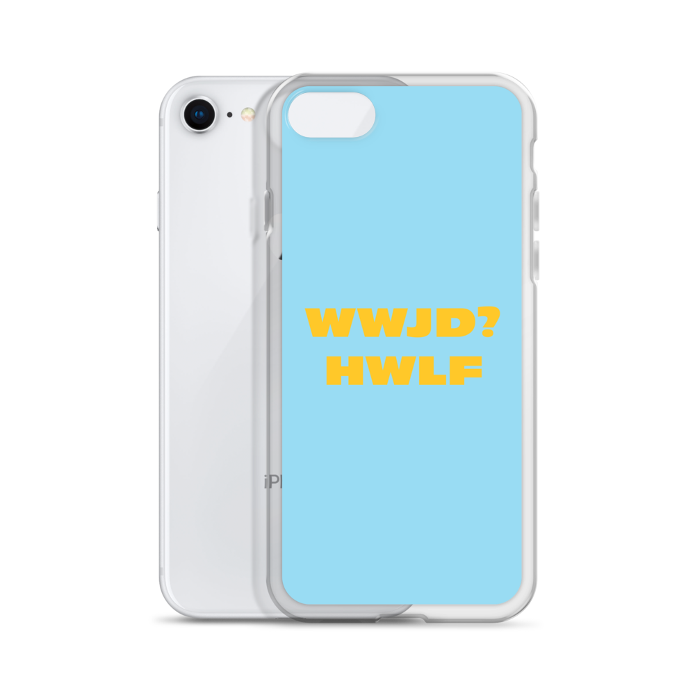 iPhone® Cases – WWJD? HWLF (blue/gold; available for most models)