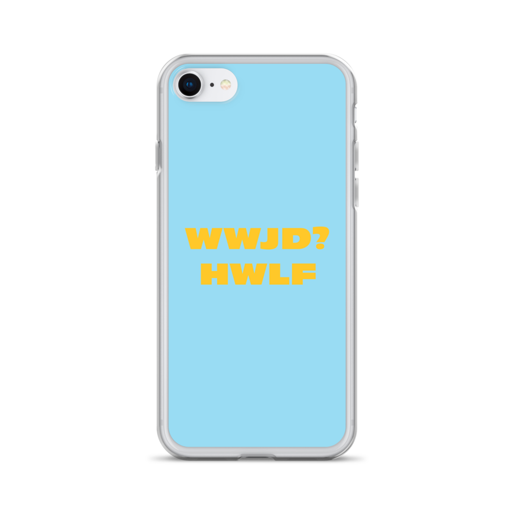 iPhone® Cases – WWJD? HWLF (blue/gold; available for most models)