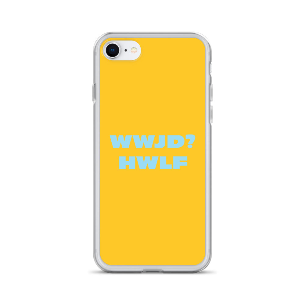 iPhone® Cases – WWJD? HWLF (gold/blue; available for most models)