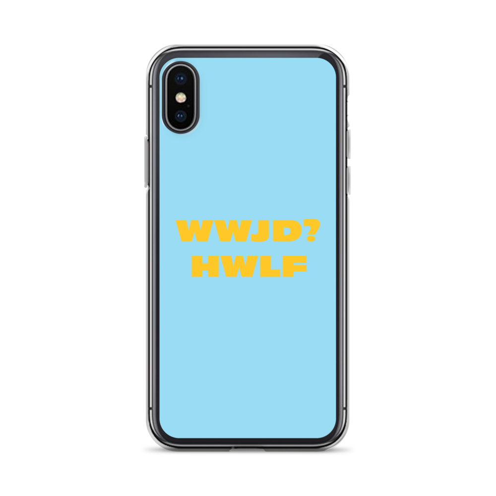 iPhone® Cases – WWJD? HWLF (blue/gold; available for most models)