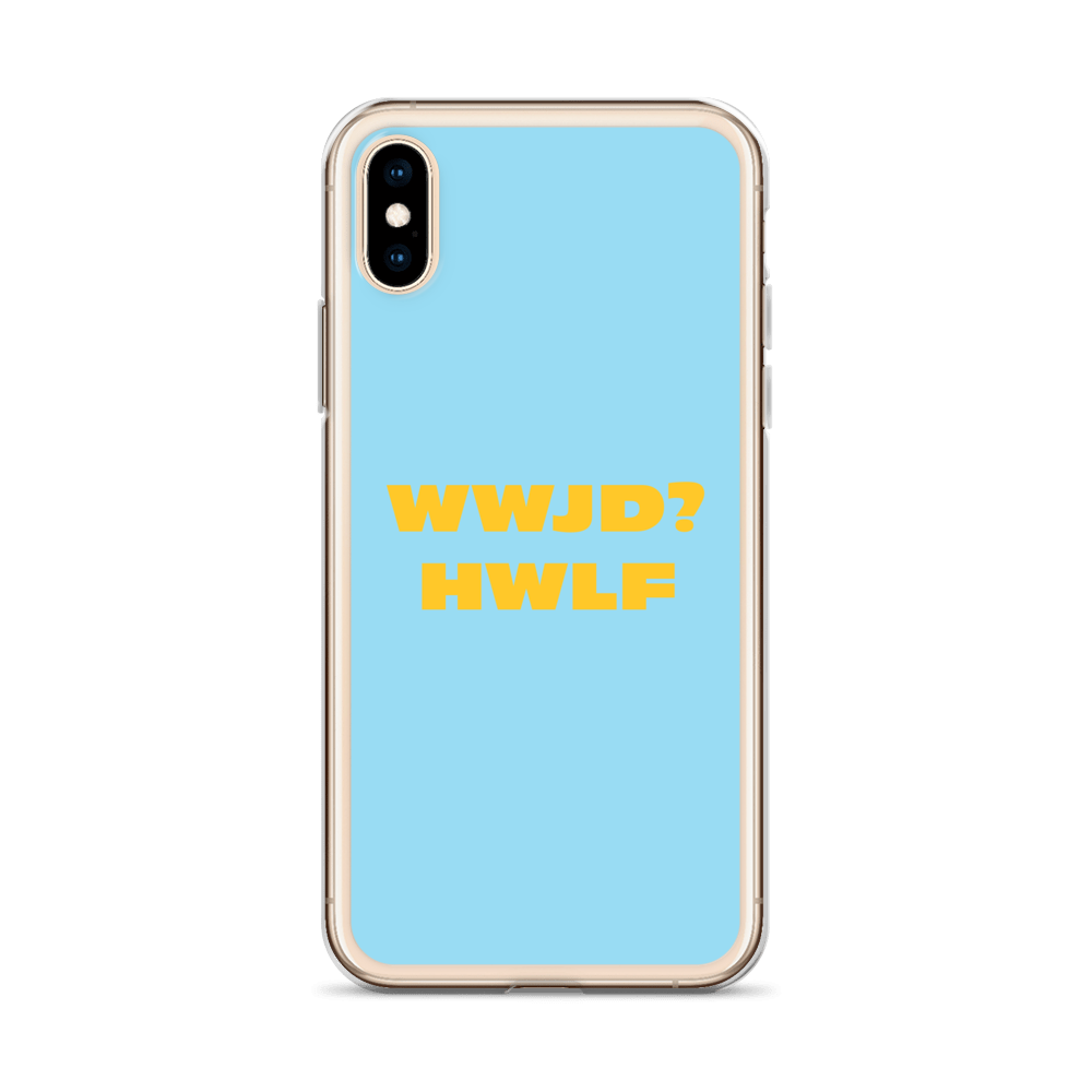 iPhone® Cases – WWJD? HWLF (blue/gold; available for most models)