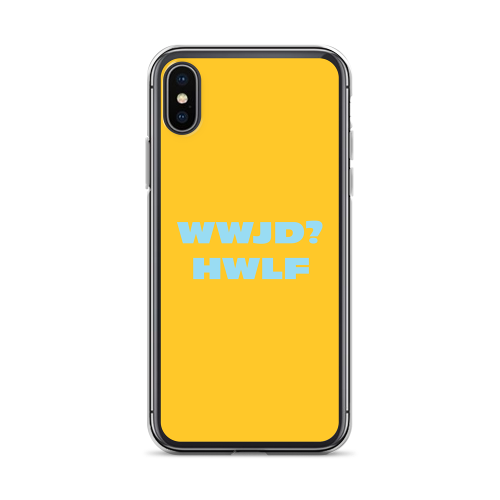 iPhone® Cases – WWJD? HWLF (gold/blue; available for most models)