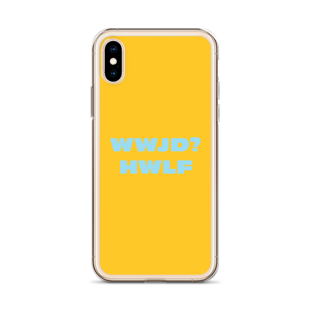 iPhone® Cases – WWJD? HWLF (gold/blue; available for most models)