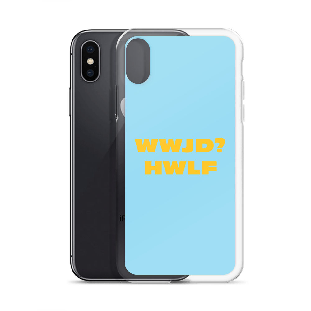 iPhone® Cases – WWJD? HWLF (blue/gold; available for most models)