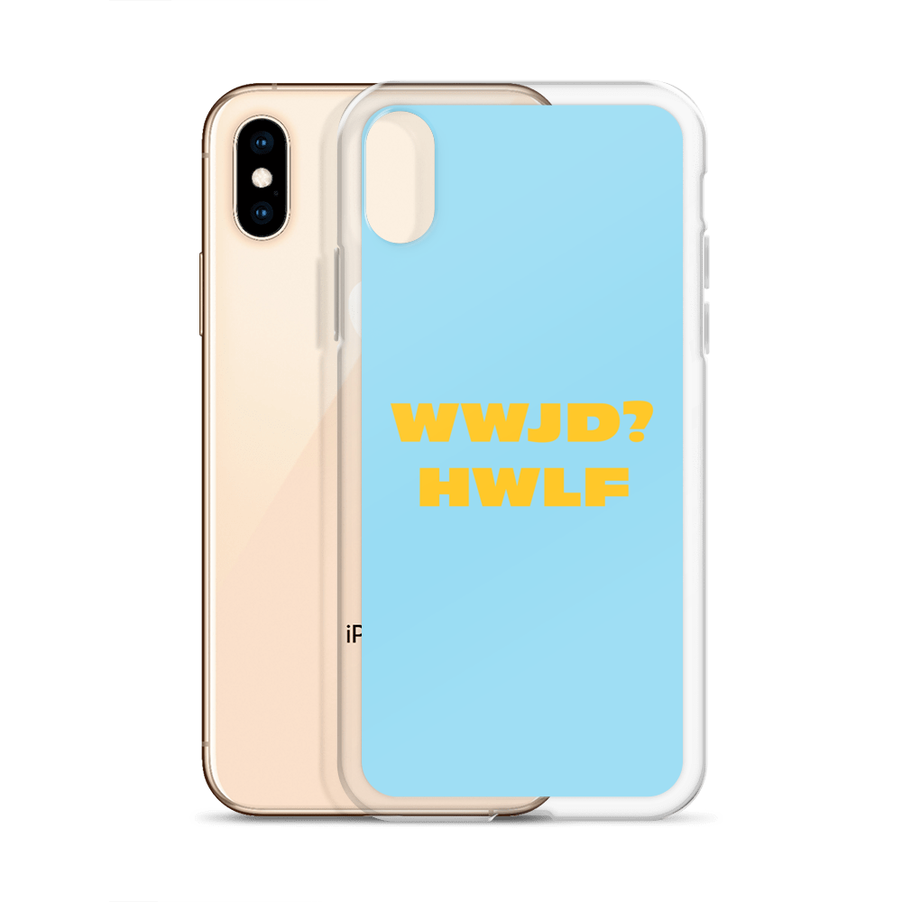 iPhone® Cases – WWJD? HWLF (blue/gold; available for most models)