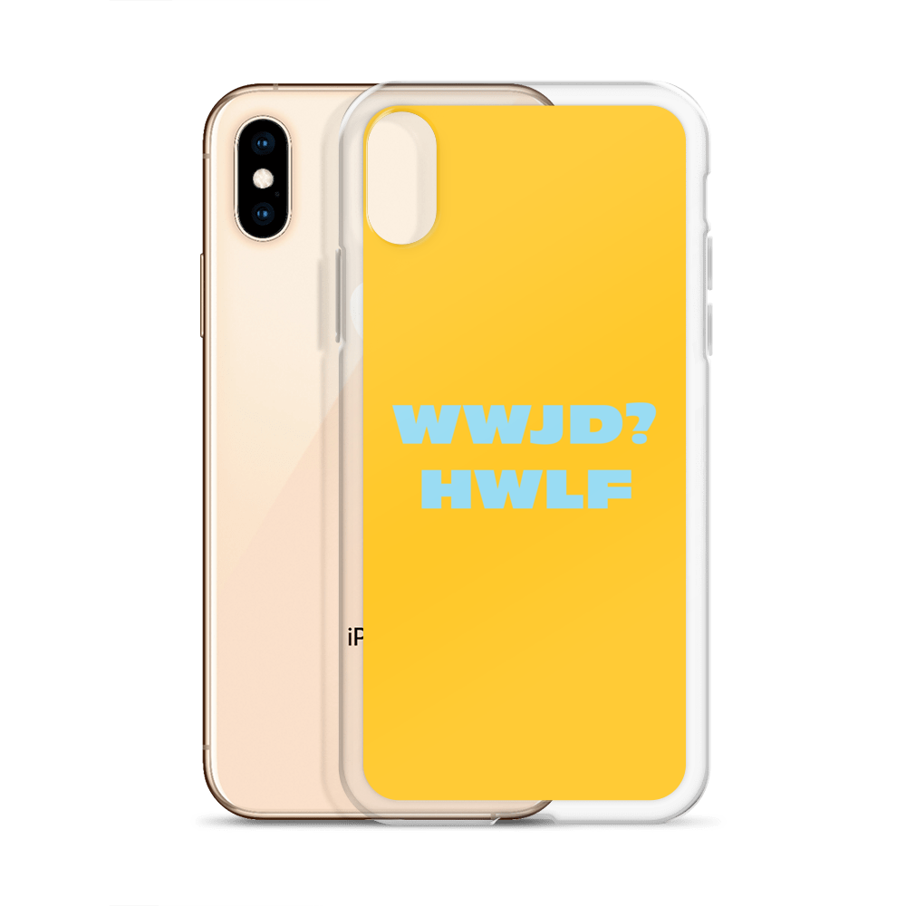 iPhone® Cases – WWJD? HWLF (gold/blue; available for most models)