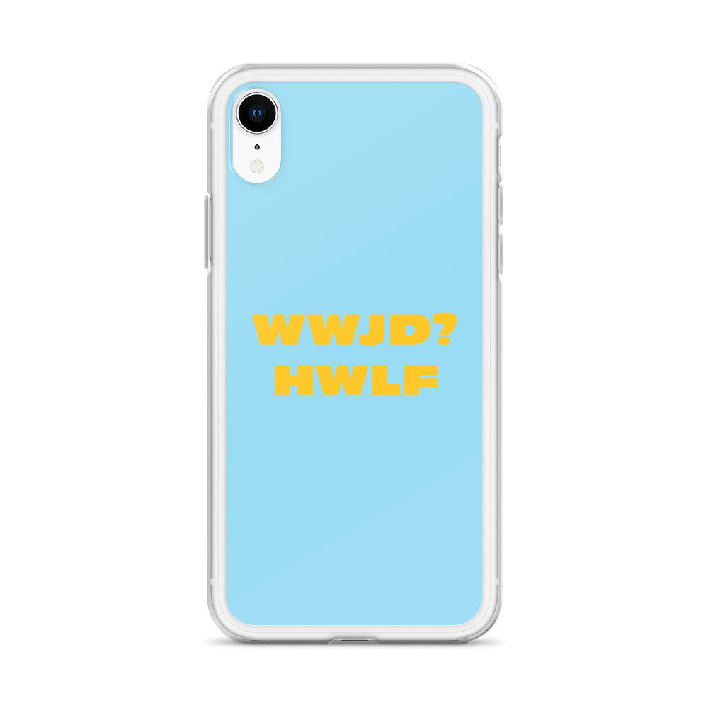 iPhone® Cases – WWJD? HWLF (blue/gold; available for most models)