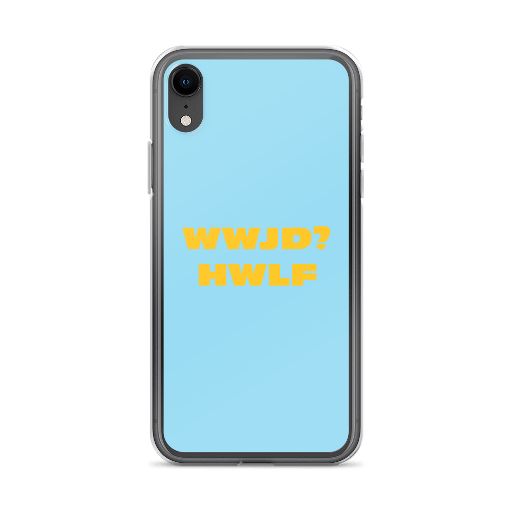 iPhone® Cases – WWJD? HWLF (blue/gold; available for most models)