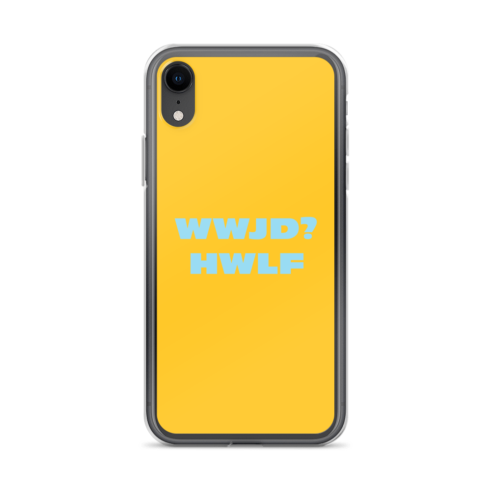 iPhone® Cases – WWJD? HWLF (gold/blue; available for most models)