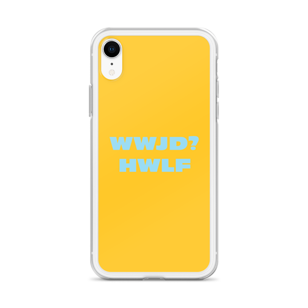 iPhone® Cases – WWJD? HWLF (gold/blue; available for most models)