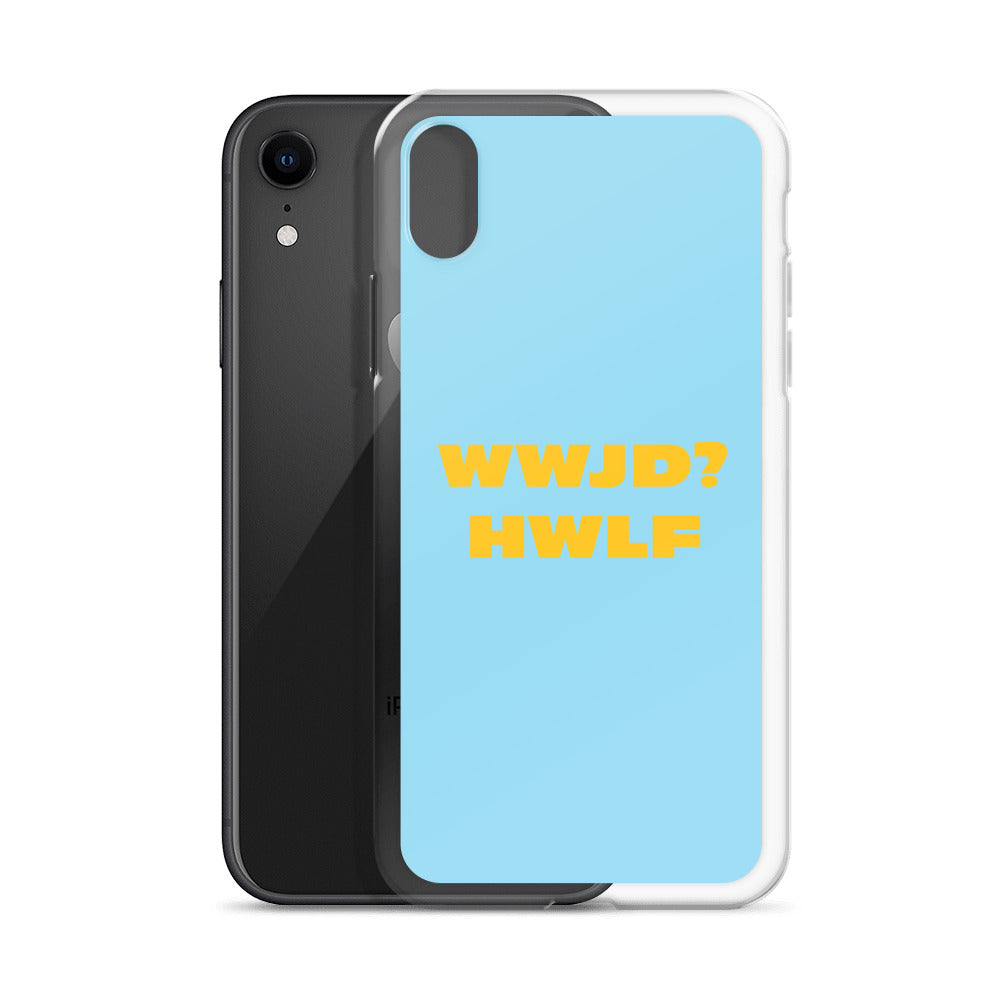 iPhone® Cases – WWJD? HWLF (blue/gold; available for most models)