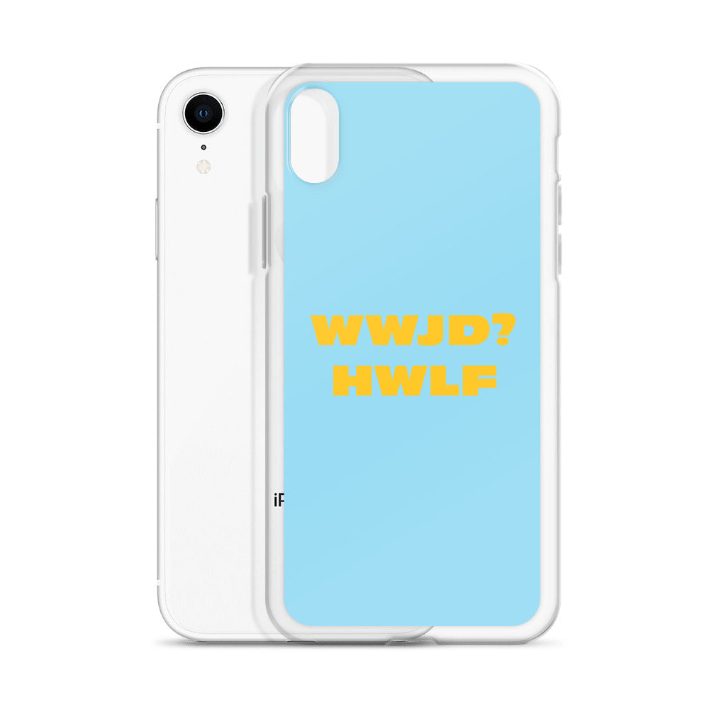 iPhone® Cases – WWJD? HWLF (blue/gold; available for most models)