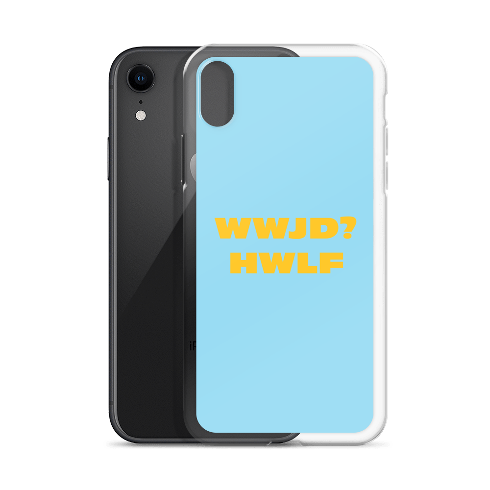 iPhone® Cases – WWJD? HWLF (blue/gold; available for most models)