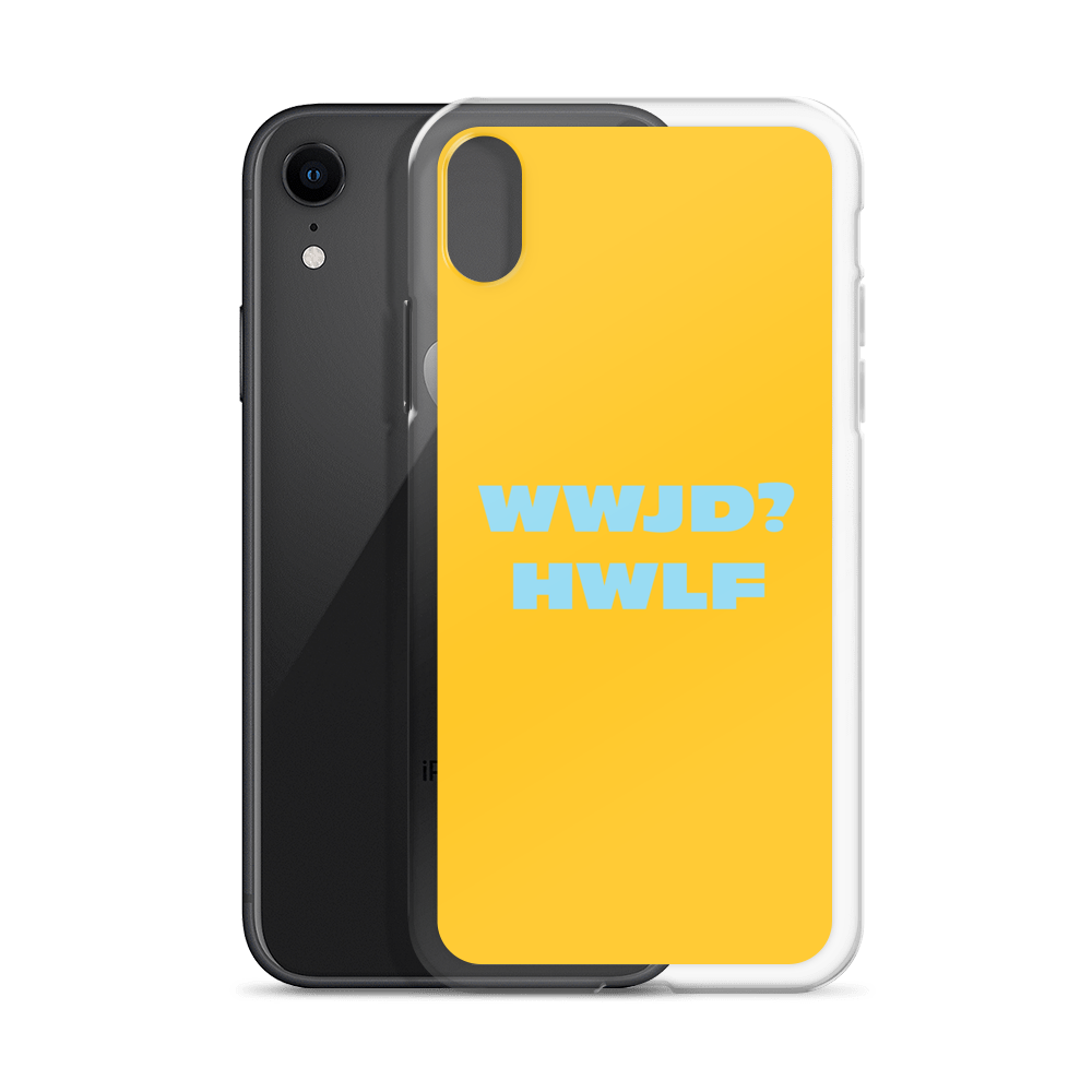 iPhone® Cases – WWJD? HWLF (gold/blue; available for most models)