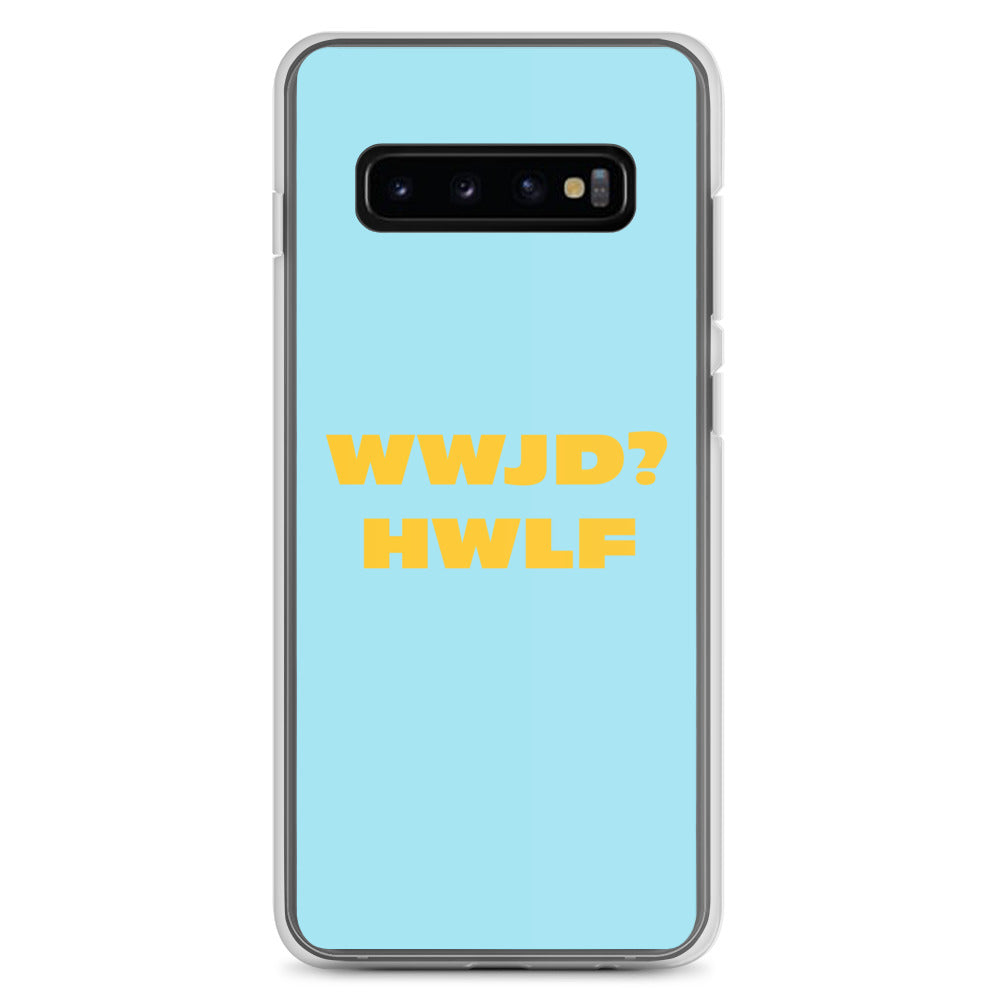 Samsung® Cases – WWJD? HWLF (blue/gold; available for most models)