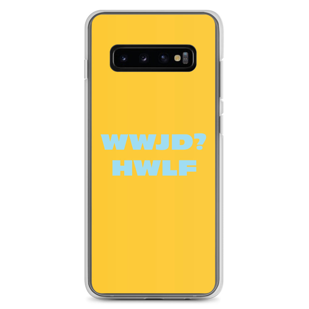 Samsung® Cases – WWJD? HWLF (gold/blue; available for most models)