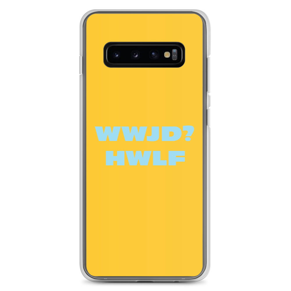 Samsung® Cases – WWJD? HWLF (gold/blue; available for most models)