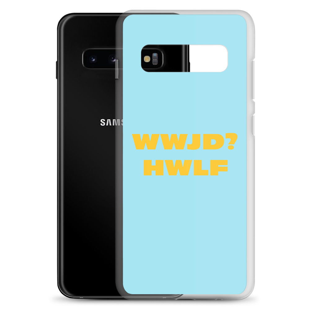 Samsung® Cases – WWJD? HWLF (blue/gold; available for most models)