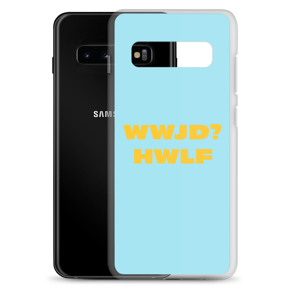 Samsung® Cases – WWJD? HWLF (blue/gold; available for most models)