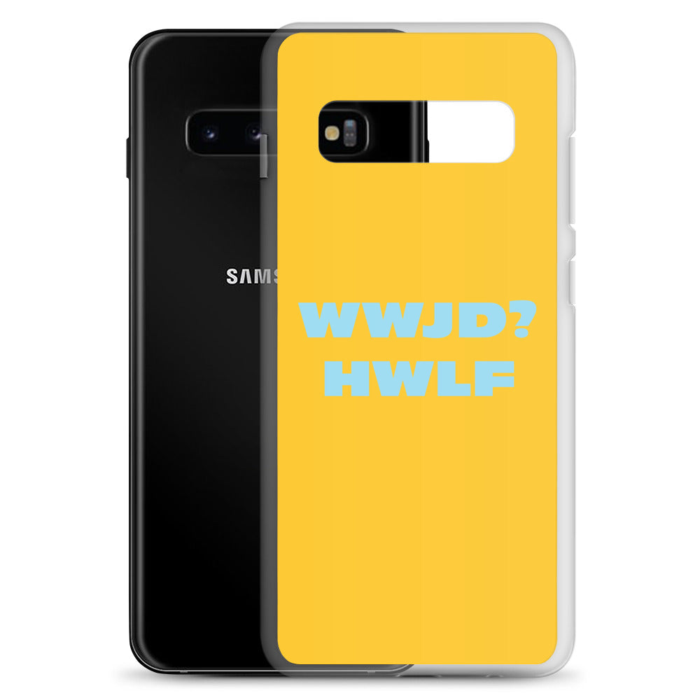 Samsung® Cases – WWJD? HWLF (gold/blue; available for most models)