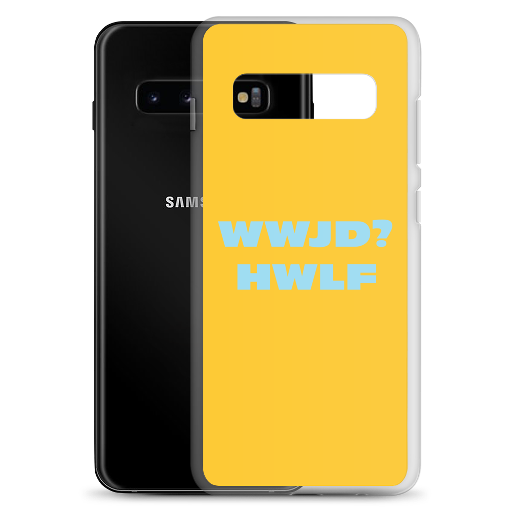 Samsung® Cases – WWJD? HWLF (gold/blue; available for most models)