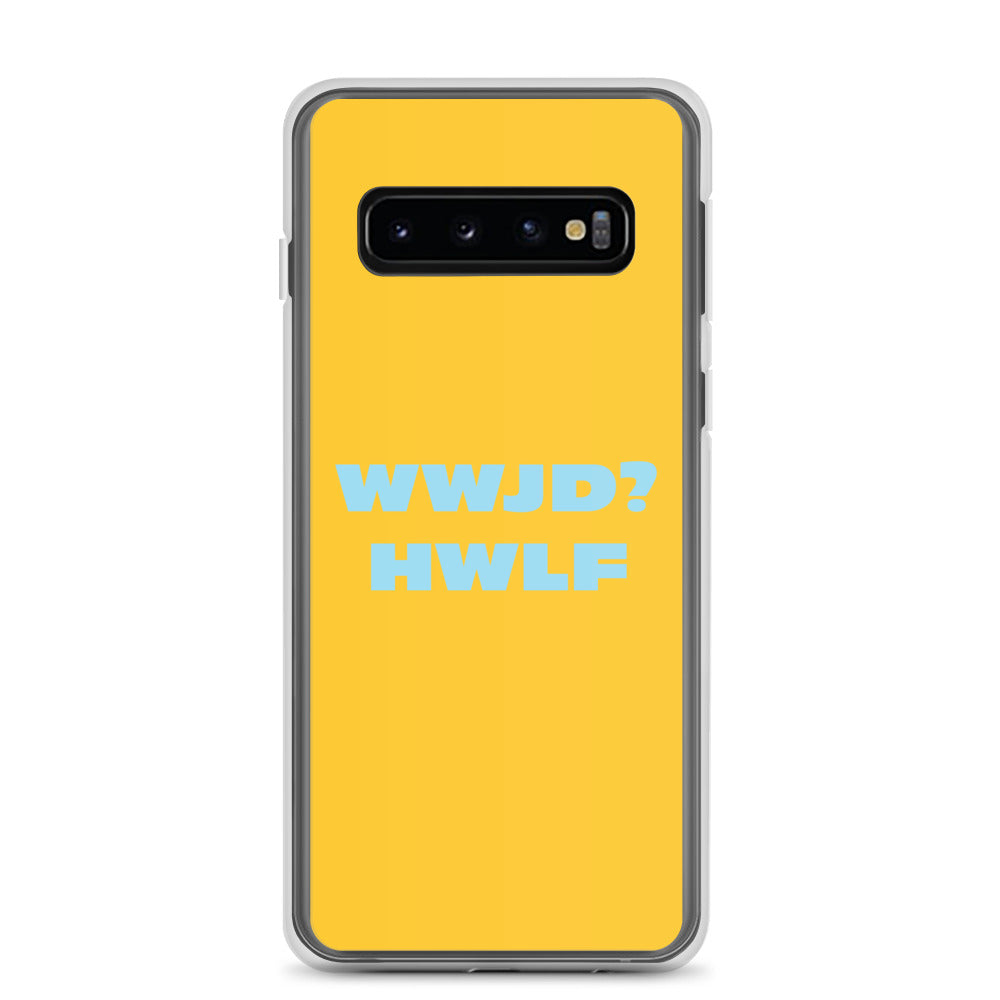 Samsung® Cases – WWJD? HWLF (gold/blue; available for most models)