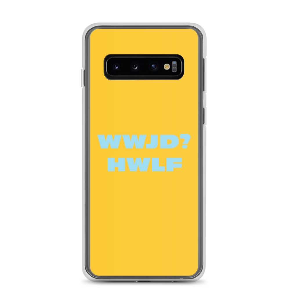 Samsung® Cases – WWJD? HWLF (gold/blue; available for most models)