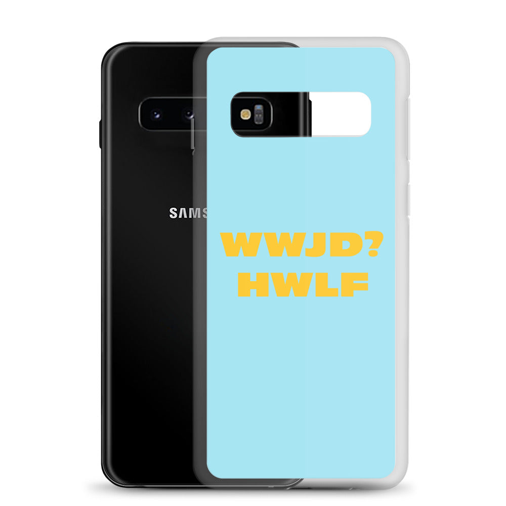 Samsung® Cases – WWJD? HWLF (blue/gold; available for most models)