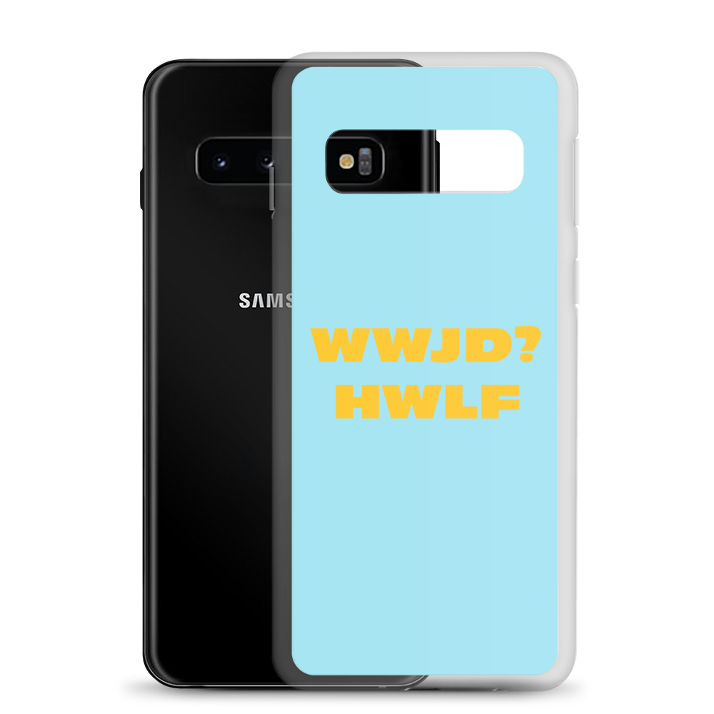 Samsung® Cases – WWJD? HWLF (blue/gold; available for most models)