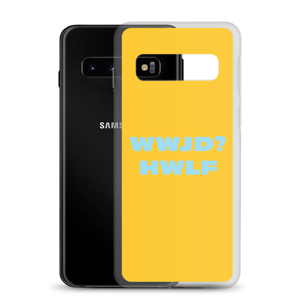 Samsung® Cases – WWJD? HWLF (gold/blue; available for most models)