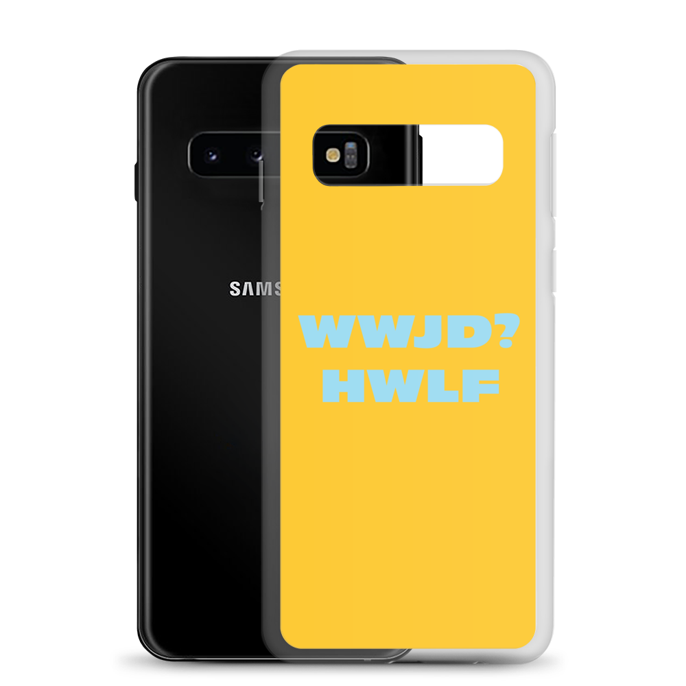 Samsung® Cases – WWJD? HWLF (gold/blue; available for most models)