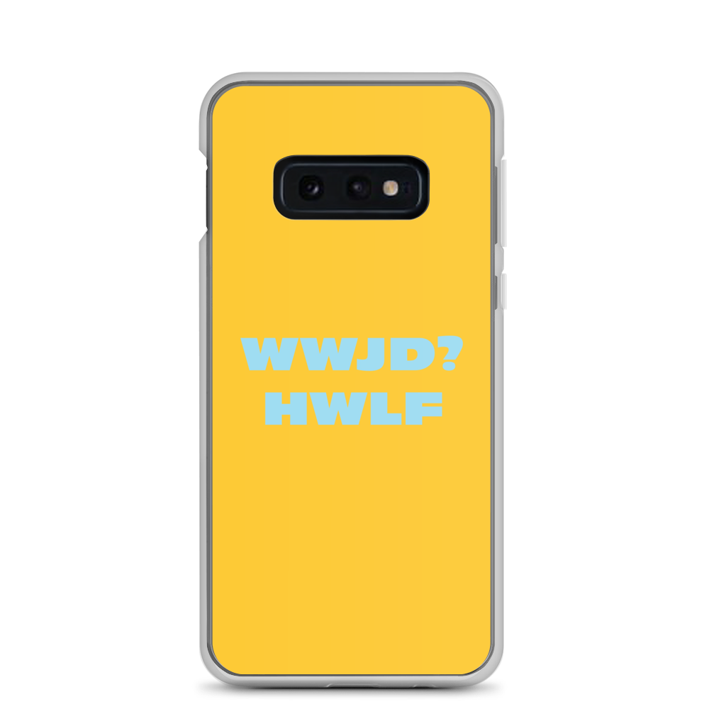 Samsung® Cases – WWJD? HWLF (gold/blue; available for most models)