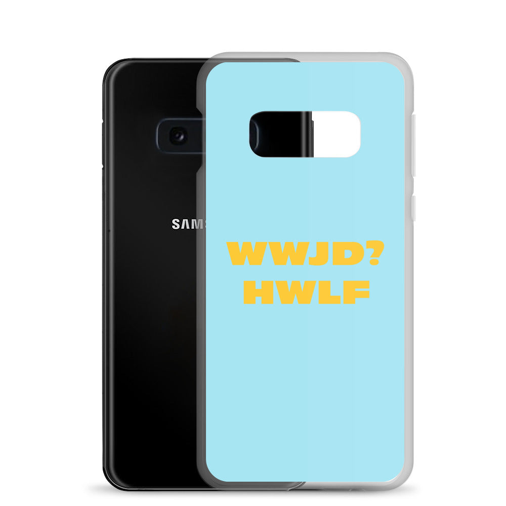 Samsung® Cases – WWJD? HWLF (blue/gold; available for most models)