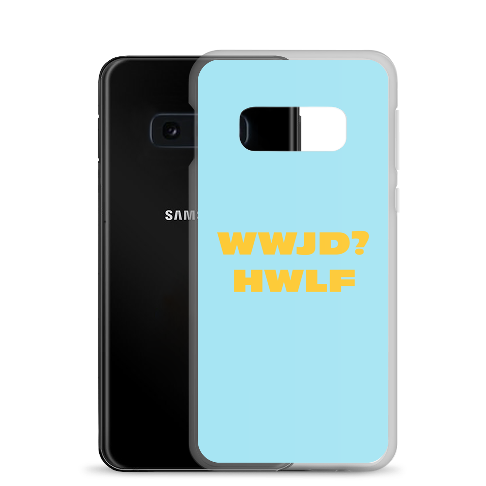 Samsung® Cases – WWJD? HWLF (blue/gold; available for most models)