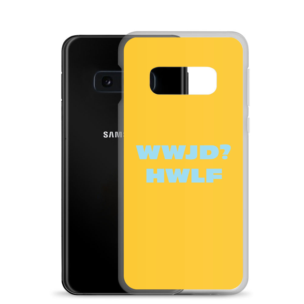 Samsung® Cases – WWJD? HWLF (gold/blue; available for most models)