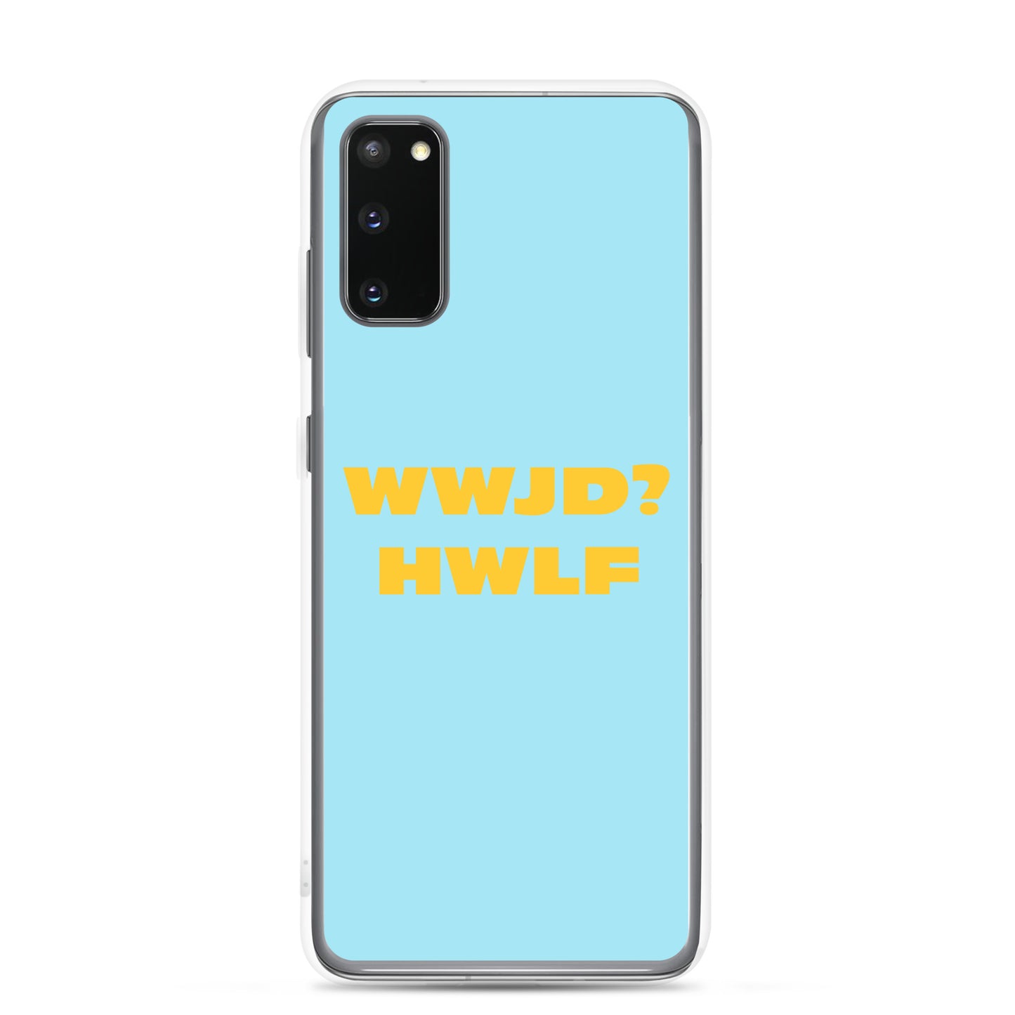 Samsung® Cases – WWJD? HWLF (blue/gold; available for most models)