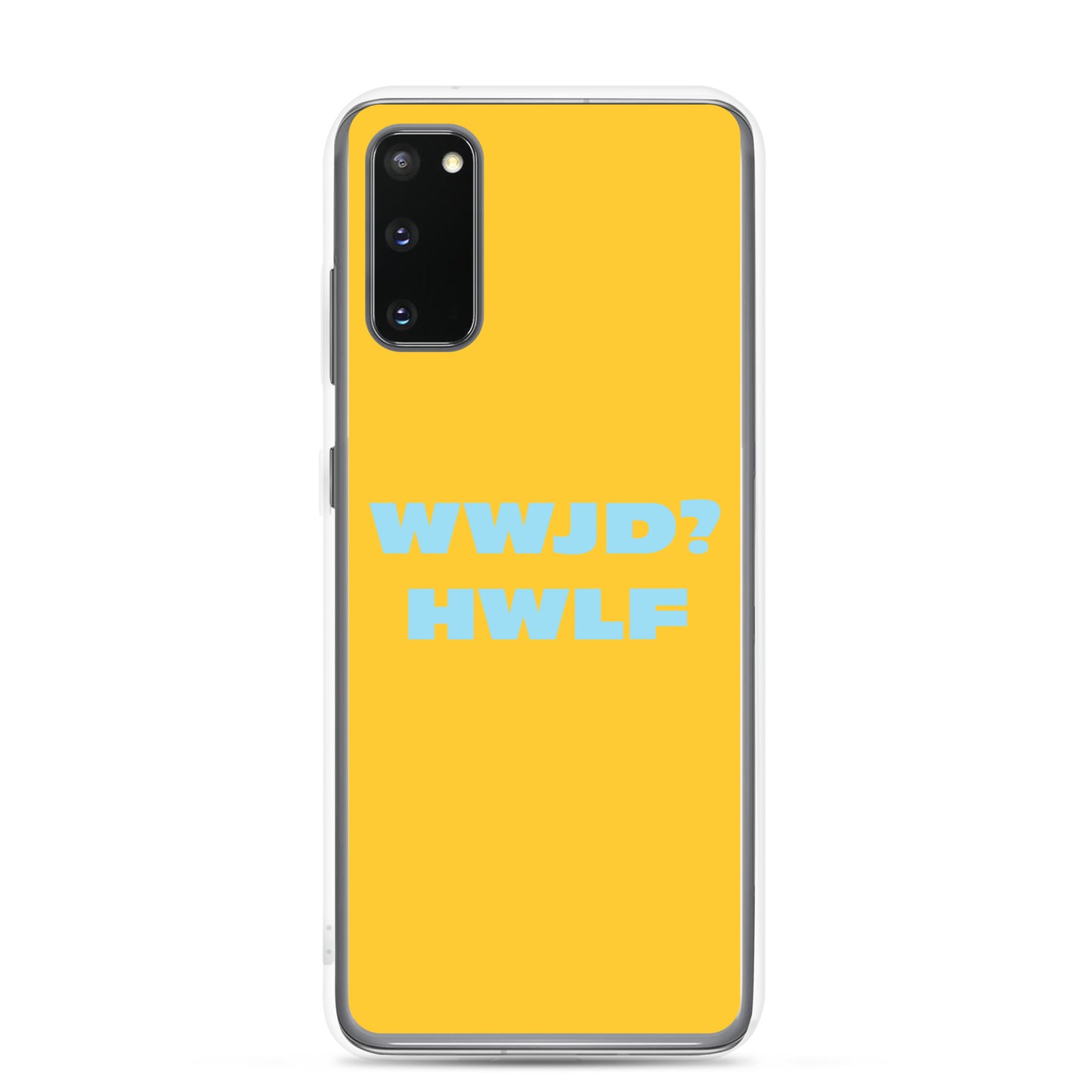 Samsung® Cases – WWJD? HWLF (gold/blue; available for most models)